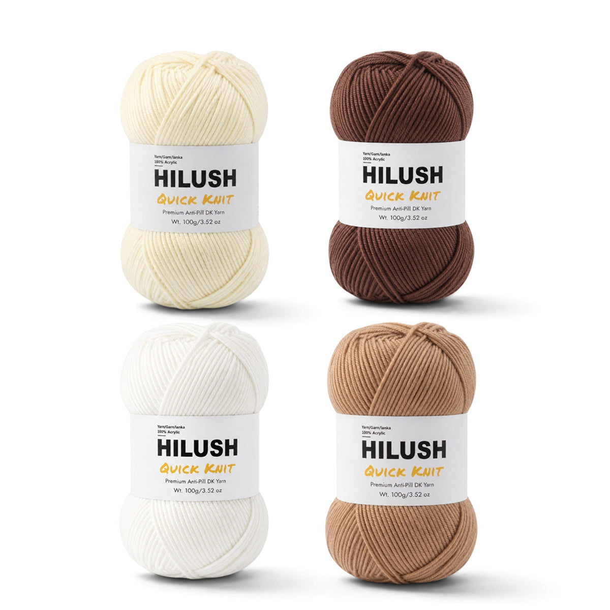 Quick Knit Neutral Yarn Bundle – Pack of 4