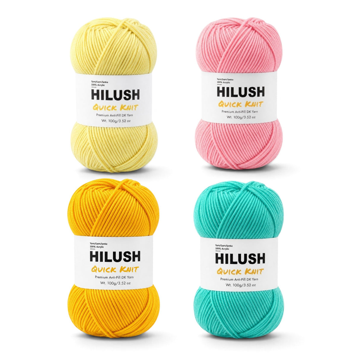 Quick Knit Colour Pop Yarn Bundle – Pack of 4