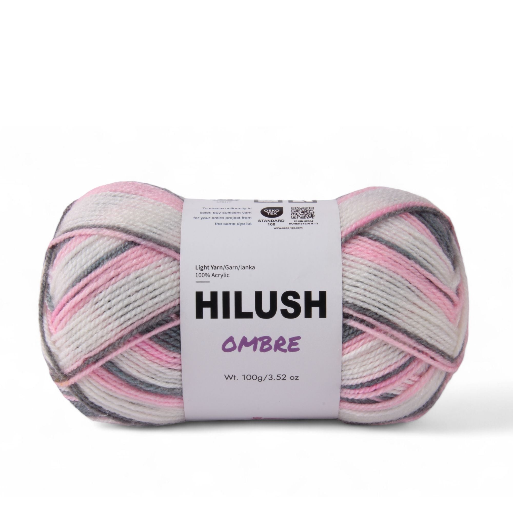 Hilush ombre yarn ball, 100g light weight acrylic yarn for knitting and crochet
