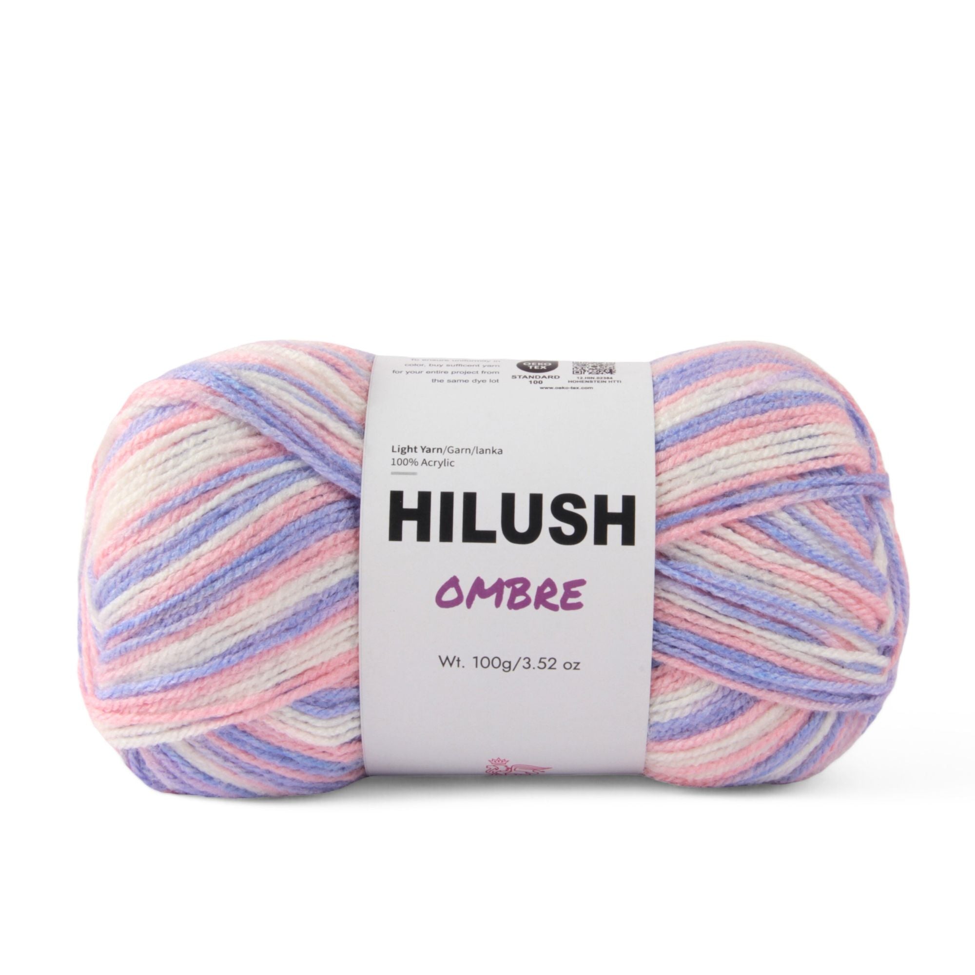 Hilush ombre yarn ball, 100g light weight acrylic yarn for knitting and crochet