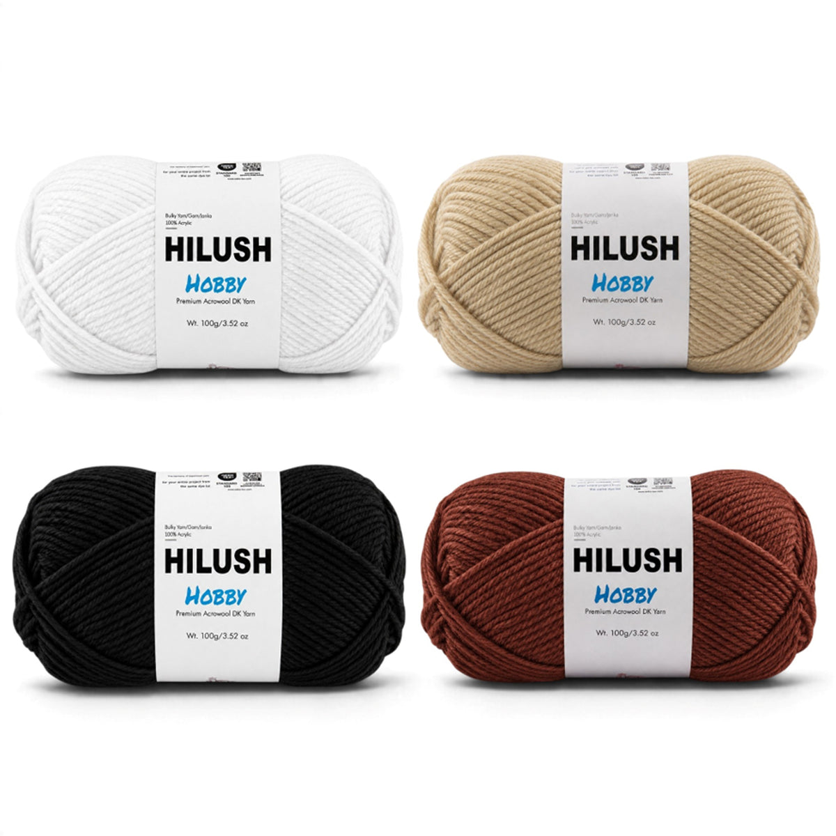 Hobby Neutral Yarn Bundle – Pack of 4