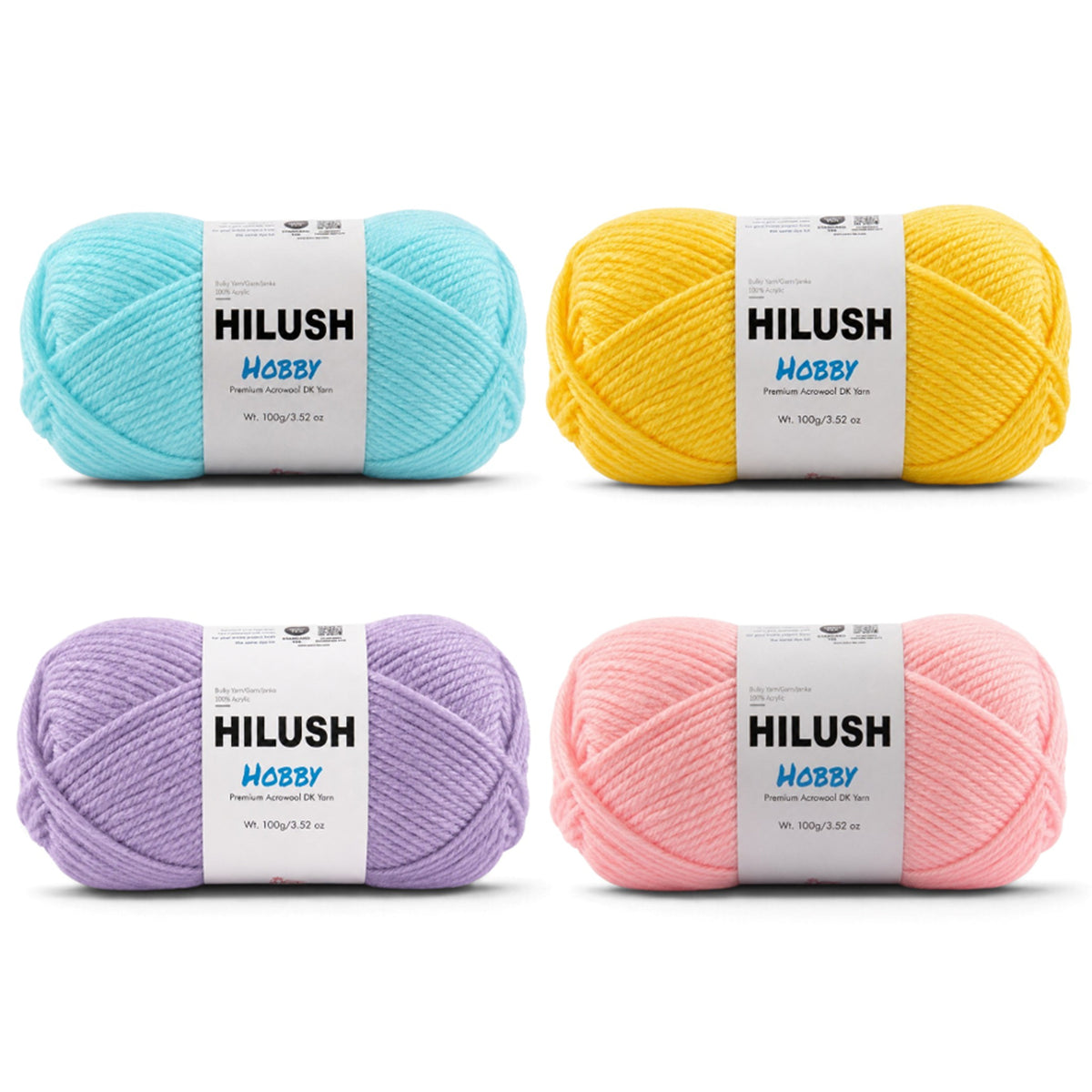 Hobby Pastel Yarn Bundle – Pack of 4