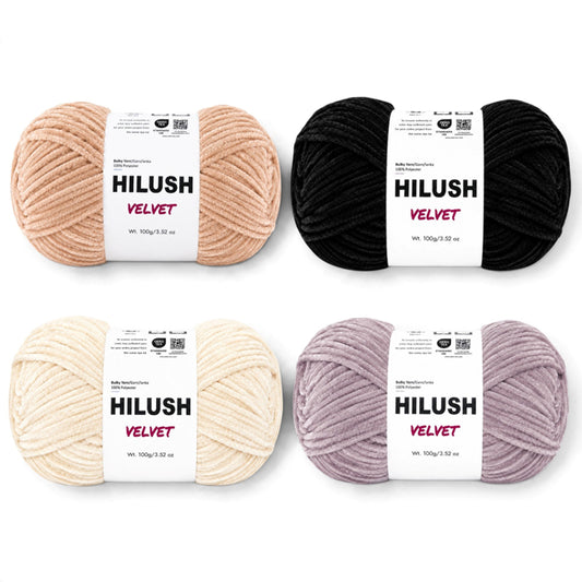 Velvet Neutral Yarn Bundle – Pack of 4