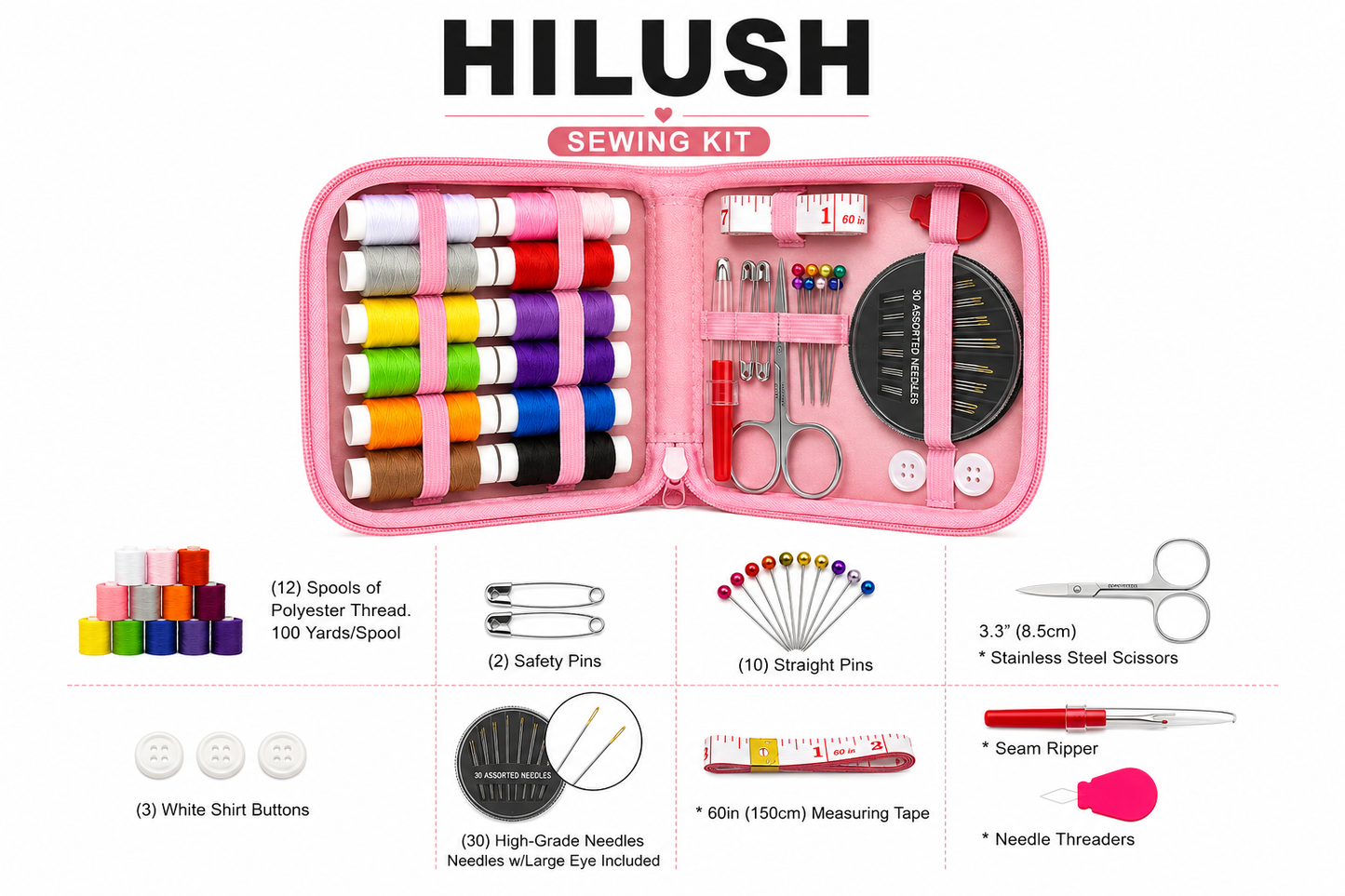 HILUSH Sewing Kit | Complete Sewing & Stitching Kit